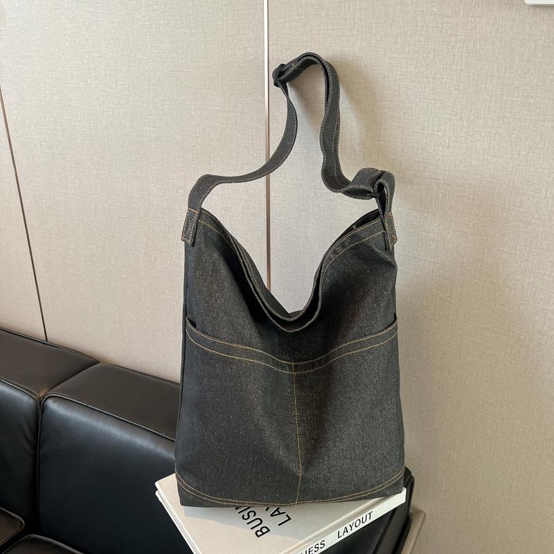 2025 spring new Korean version women's bag retro casual lazy wind large capacity class backpack shoulder bag tote bag