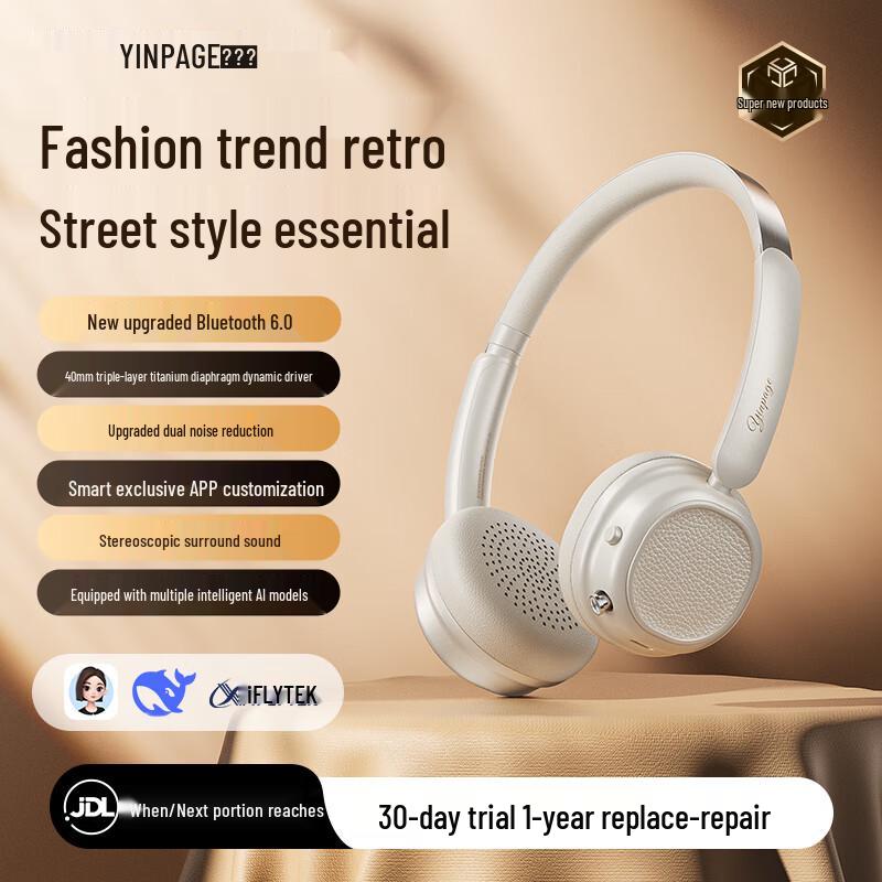 Yinbeiqi Art2Pro AI Translation Over-Ear Bluetooth Headphones