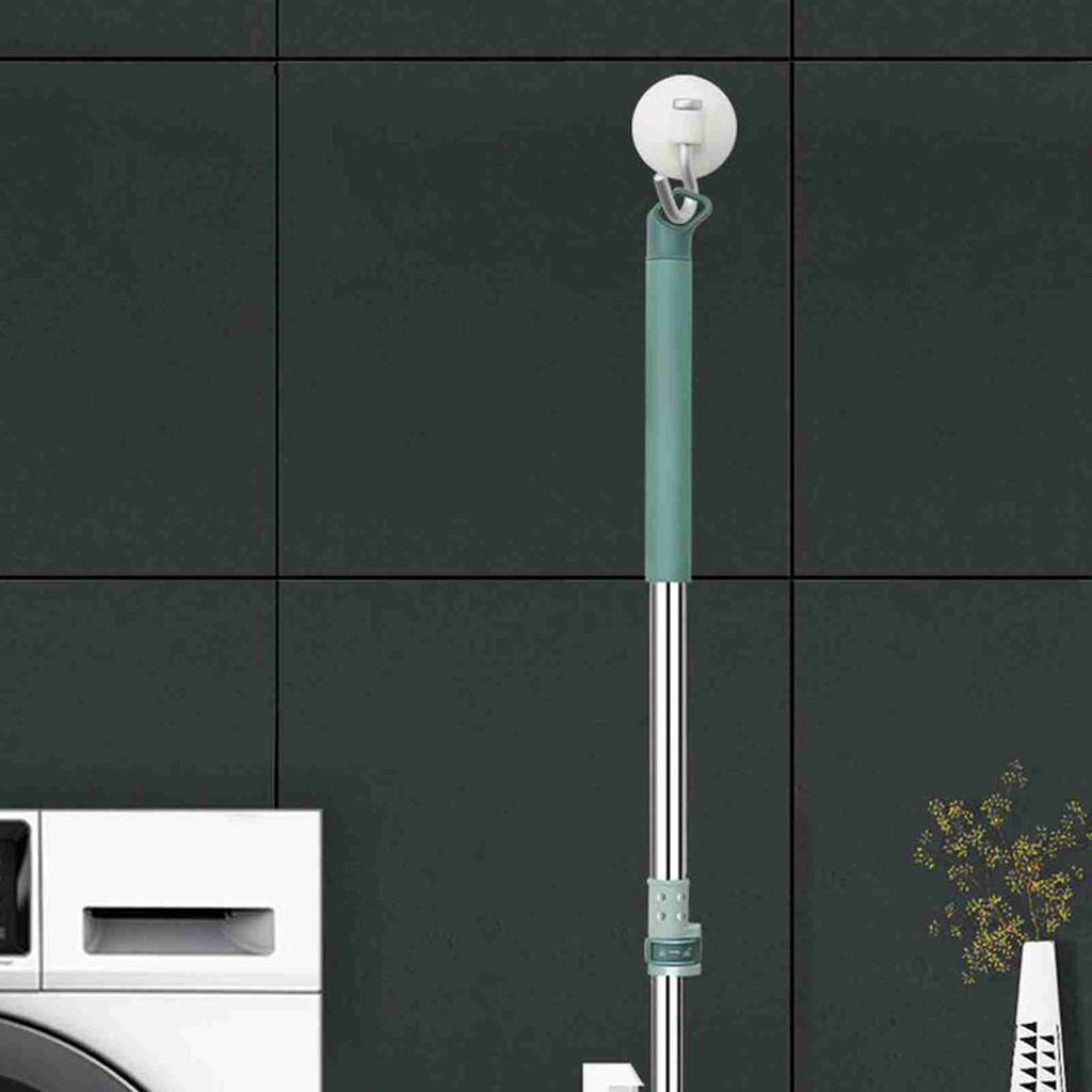 Floor Squeegee Scrubber with Telescopic Pole, Adjustable Handle Silicone Blade Water Broom for Floor Tile Marble