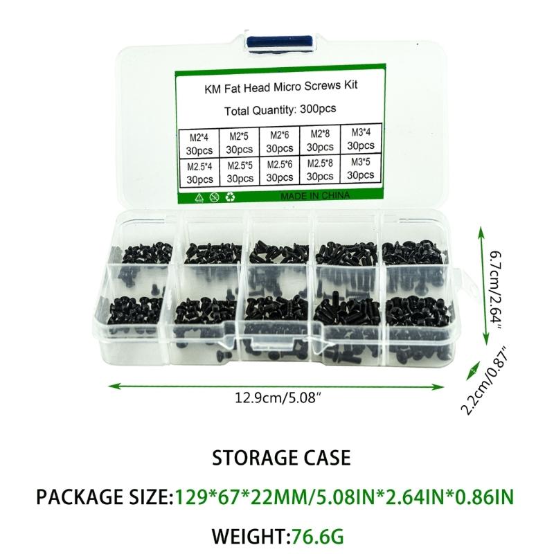 Micro Screws Diverse 300pcs Screw Assortment for Electronics & Small Scale Work