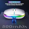 2.4G & Bluetooth 5.0 LED Wireless Mouse, Super-Slim Rechargeable Wireless Silent Mouse, with USB Receiver and Charging Cable