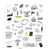 White Rabbit Music Nail Art Stickers with Bowknot and Adhesive