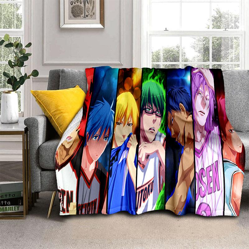 29 Style New Cartoon Kuroko Basketball Anime Flannel Blanket,Soft Throw Blanket for Home Bedroom Bed Sofa Travel Cover Kid Gift