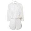 Korean Style Women's Three-Piece Swimsuit Set with Long Sleeve Sun Protection and Slimming Push-Up Features