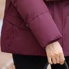 Middle Age Lady Jackets Winter Short Coats Hooded Elegant Thick Warm Plus Size Parkas for Women Outerwears