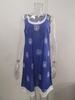 Women's Loose-Fit Digital Print Faux Denim Two-Piece Dress