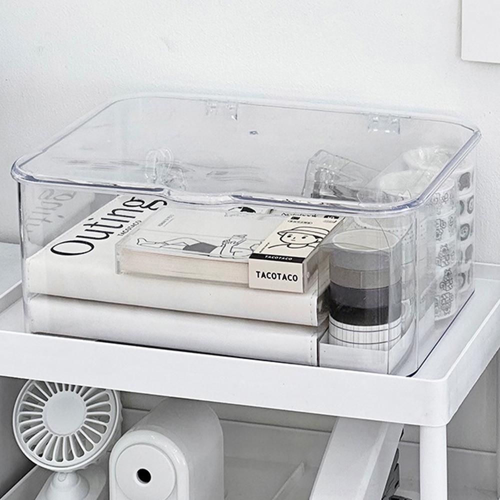Light Luxury Transparent Mask Storage Box Dust-proof Cover Debris Large-capacity Storage Box Cosmetics Mask Organizer Box