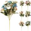 Elegant 1 Bunch 12 Heads High Realistic Artificial Tea Roses Perfect For Wedding Decorations And Events