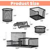 Black Mesh Pen Holder for Desk Pencil Holders 5 Pieces Desk Organizer Office Supplies Caddy with Sticky Notes Holder for Office Home