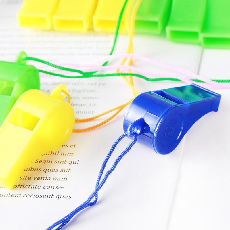 5/10/20PCS Pack Colorful Whistle Random Mix Colored Whistles with Rope Sport Game Cheering Prop Party Souvenir Carnival Gift ZYF