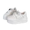 Muffin platform white shoes women's 2025 new fashionable versatile small height increase breathable casual sports shoes
