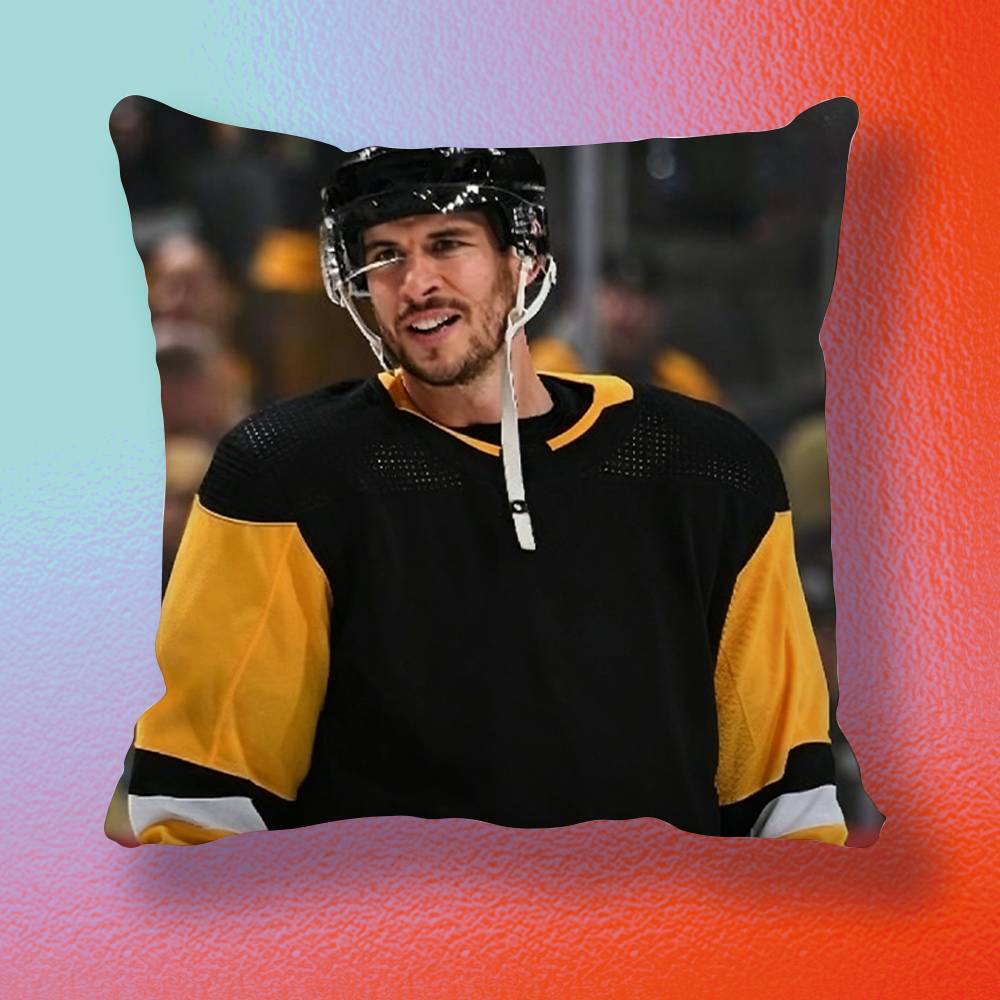 Hockey Player Sidney CCrosby Pillow cover Soft Microfiber Pillowcase Home Sofa Decor Surprise Decorative printed