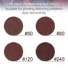 80pcs 50mm Roll Lock Polishing Pad Sanding Discs Sandpaper 60-240 Grit Assorted Roloc Abrasives Fits For Dremel