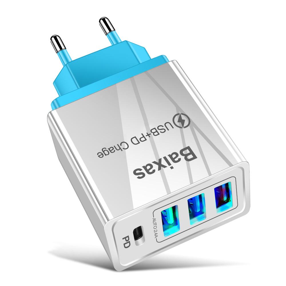 Universal 4-Port USB Travel Charger 5V/2.4A Fast Charging Adapter - AU/EU/UK/US Plug