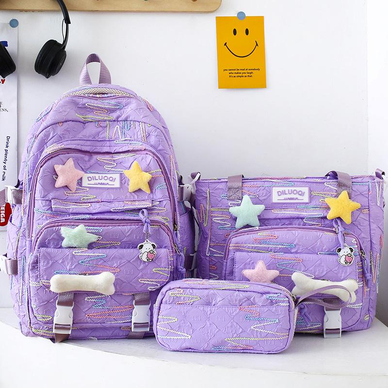 Tornister dziecięcy, uczniowie szkoły podstawowej, dziewczynki, plecak trzyczęściowy o wysokiej wartości dla gimnazjum,