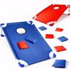 Portable Cornhole Set with 3 Red 3 Blue Bags Toss Games for Kids Adults Family Outdoor Yard Beach BBQ Camping Lawn Game