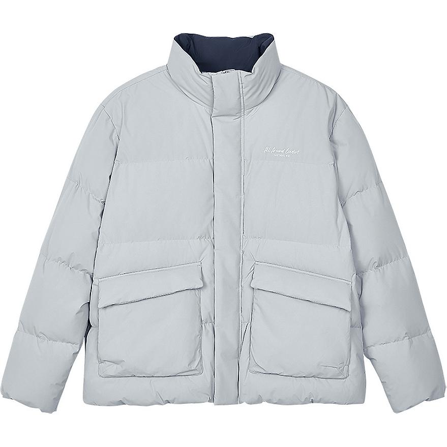 Skechers Sports Alliance Series Windproof Warm Stand Collar Work Cotton Jacket Unisex jackets Light-Mist-Gray L424U109-00U1 M