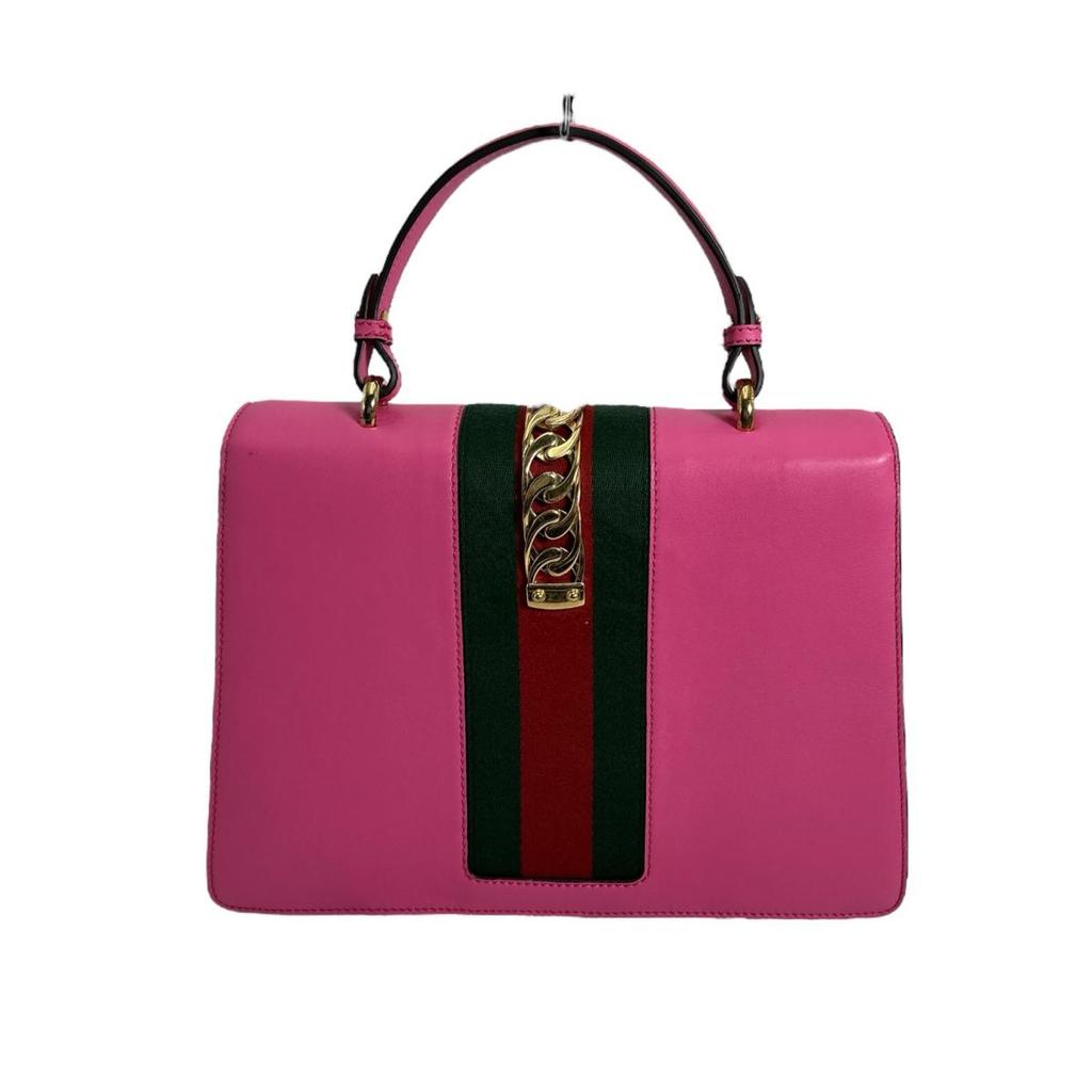 GUCCI 2WAY bag Silvi Handbag pink Women 431665 Used