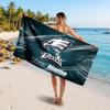 Philadelphia Eagles Customized Name Text Beach Towel, Soft Absorbent Towel Beach Pool Travel Personal Gift