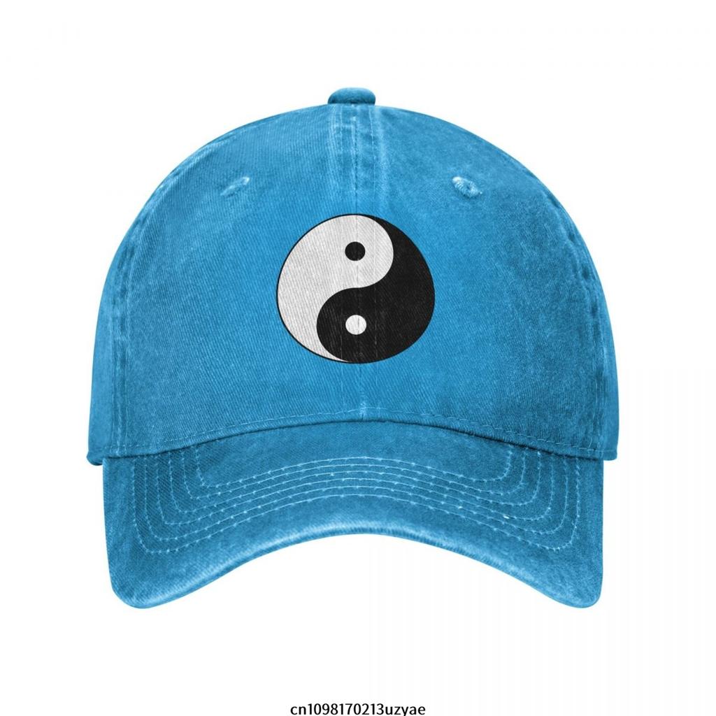 Ying Yang Symbol Fashion Unisex Cotton Baseball Cap Outdoor Adult Adjustable Denim Hat