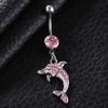 Zinc Zinc Alloy Dolphin Belly Button Ring Tassel  Personalities   Navel Jewelry