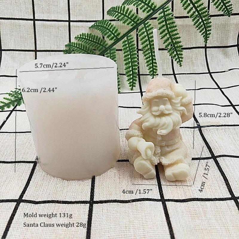 Father Christmas Silicone Candle Moulds Handmade Crafts DIY Candle Shape Aromatherapy Soap Mould Cake Decoration