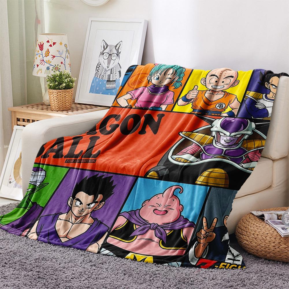 1PC Dragon Ball Patterned Flannel Blanket Suitable For All Seasons For Home Decor Warmth And Comfort Gifts Holiday Present