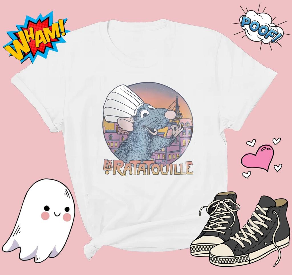 Maglietta Vintage Ratatouille T-shirt Uomo Donna Unisex Tshirt G794