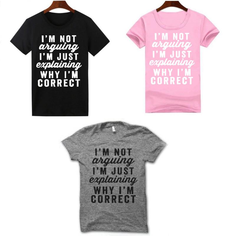 Letter Print Solid Color Streetwear T Shirt For Women With Cotton Blend Casual Top