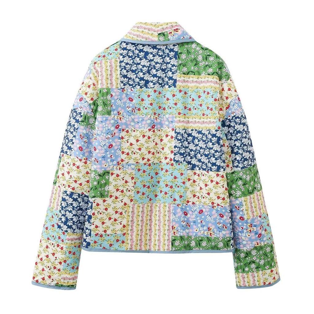Women's Floral Quilted Short Jacket - Autumn/Winter 2024, M6216