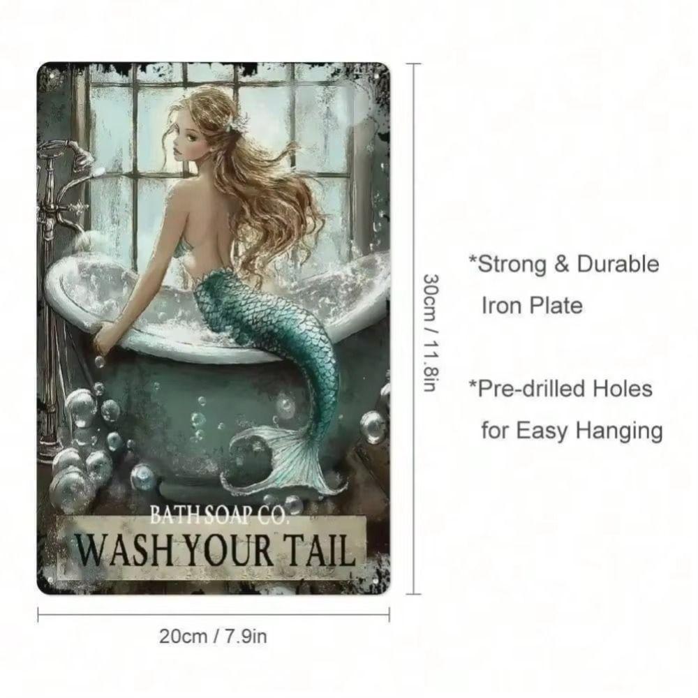 Vintage Floral Metal Wall Art Motivational Sign Home Decor