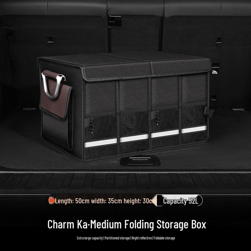 Foldable Waterproof Car Trunk Organizer: Multifunctional Vehicle Storage Box