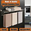 SUS 304 Stainless Steel Towel Rack Practical Double Bars Towel Shelf Household Bathroom Wall Mount Holder