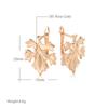 New Trend Women Leaf Drop Earrings Fashion  Rose Gold Color Creative Metal Jewelry Unique Romantic Wedding Earrings