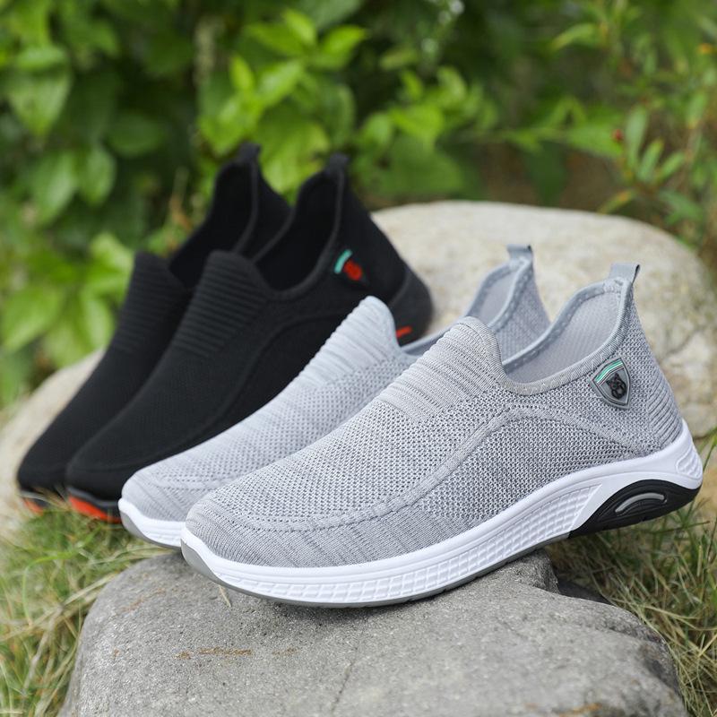 Foreign Trade Explosion Men's Shoes New Men's Leisure Trend Mesh Sports Running Shoes Flat Heel Foot Cover Driving One Pedal