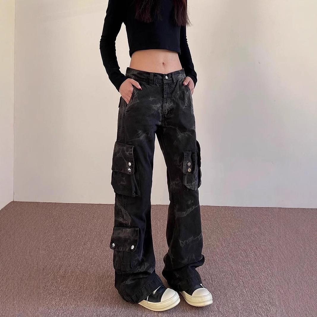 

Versatile 2025 American Retro Slimming Straight-Leg Mop Pants XL