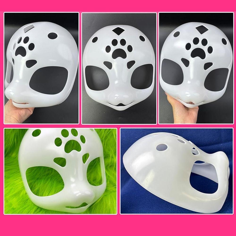 Animal Kigurumi Base Beast Skull Mask 3D Cosplay Furry Mask Cat Head Skull Masks  Costume Prop