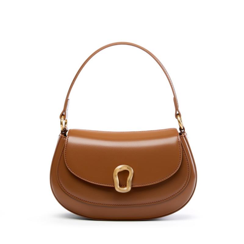 Baguette Bag Women's Leather Messenger New Women's Female Office Workers Small Bag Niche High-end Handbag