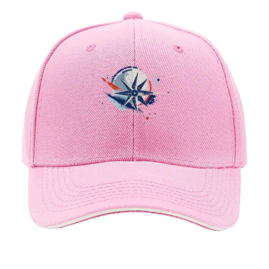 Abstract Nautical Star Map Emblem Sandwich Baseball Cap Sun Cap Outdoor Workouts Hat