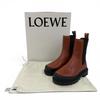 Excellent LOEWE Short Boots Chelsea Boots Side Gore Boots Brown Leather Women 35 Used