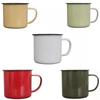 Retro Color Enamel Mugs: Logo Print, Hot Pot, Water, Coffee & Tea Cups