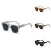 Gafas de Sol Polarizadas Cuadradas Minimalistas Con Protección Uv400 Para Actividades al Aire Libre