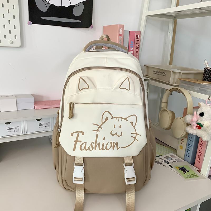 Women's Backpack Large Capacity Backpack Student Color Contrast School Bag