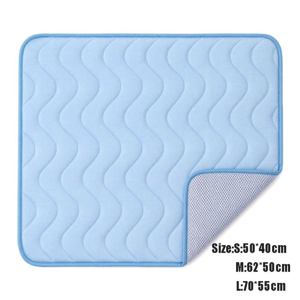 Tapis de Refroidissement pour Chat Chien en Soie Glacée Respirant Coussin de Couchage Durable Tapis de Glace Couvertures Fourniture pour Animaux