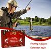 2025 Fishing Lure Advent Calendar Fish Bait Christmas Countdown Calendar Practical 24 Days Fishing Lures Set Festive Fish Bait