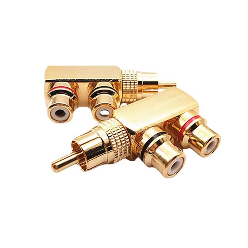 

Xixun Gold-Plated RCA 1 Male to 2 Female Y Splitter (2-Pack)