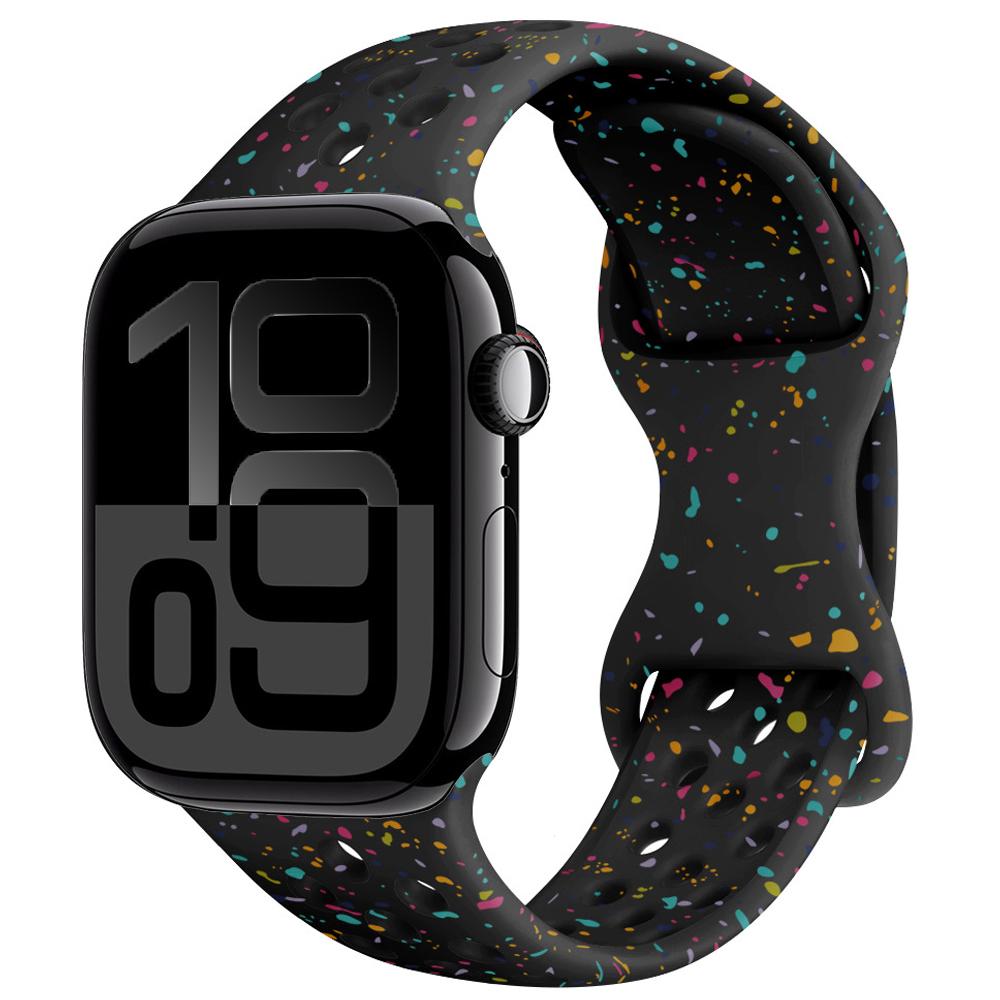 Silicone Strap For Apple Watch 11 10 9 8 7 46mm 45mm 42mm 41mm Ultra 3/2 49mm Breathable Bracelet Wristband iWatch 6 5 4 SE 44mm