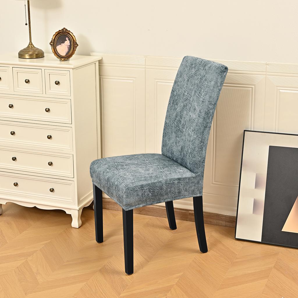 1PC New Velvet Fabric Chair Cover Super Soft Chair Covers For Dining Room Luxurious Office Seat Cases Stretch For Banquet Home D