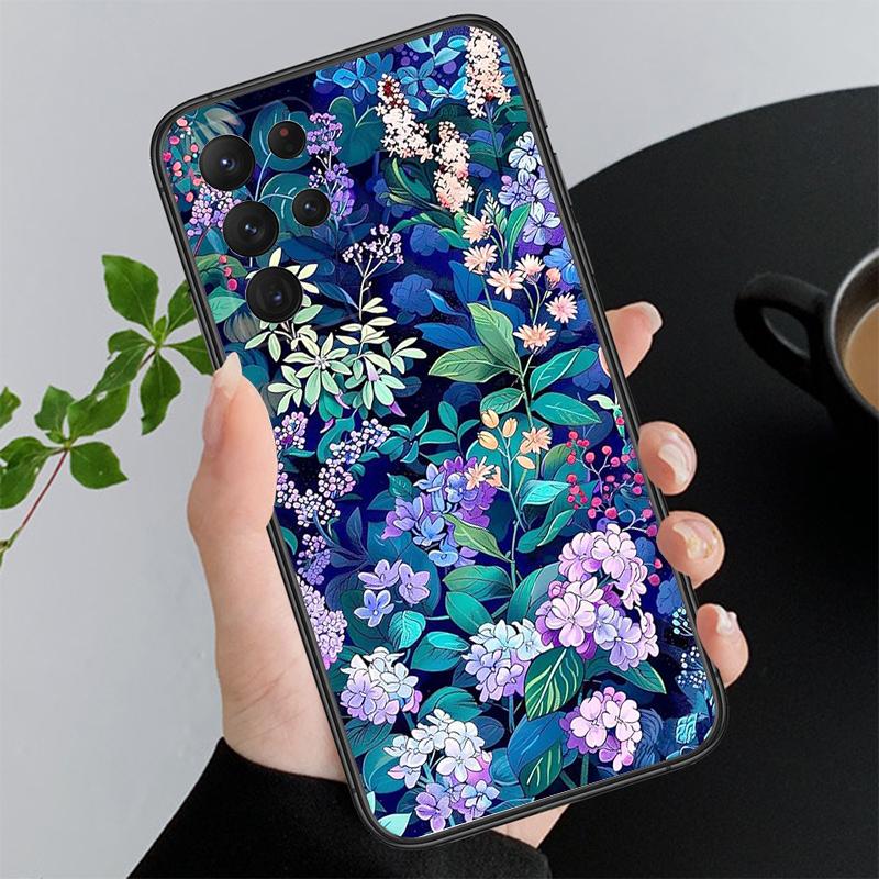 Flower Art Funda Phone Case For Samsung Galaxy S26 S25 S24 S23 S22 Ultra S23 S22 S25 Plus S24 FE S26Edge