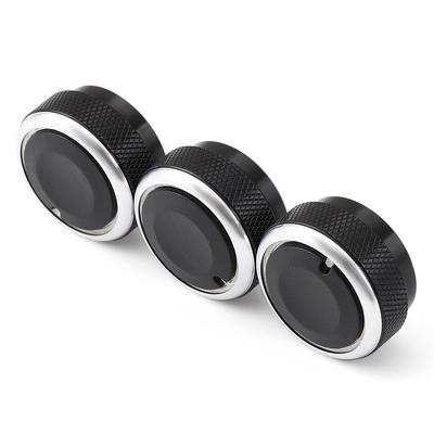 SNZ Toyota Vitz Air Conditioner Dial Switch AC Knob Panel Aluminum Ring Replacement for Toyota Vitz 3 Piece Set